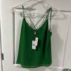 Naked Zebra Scalloped Green Top